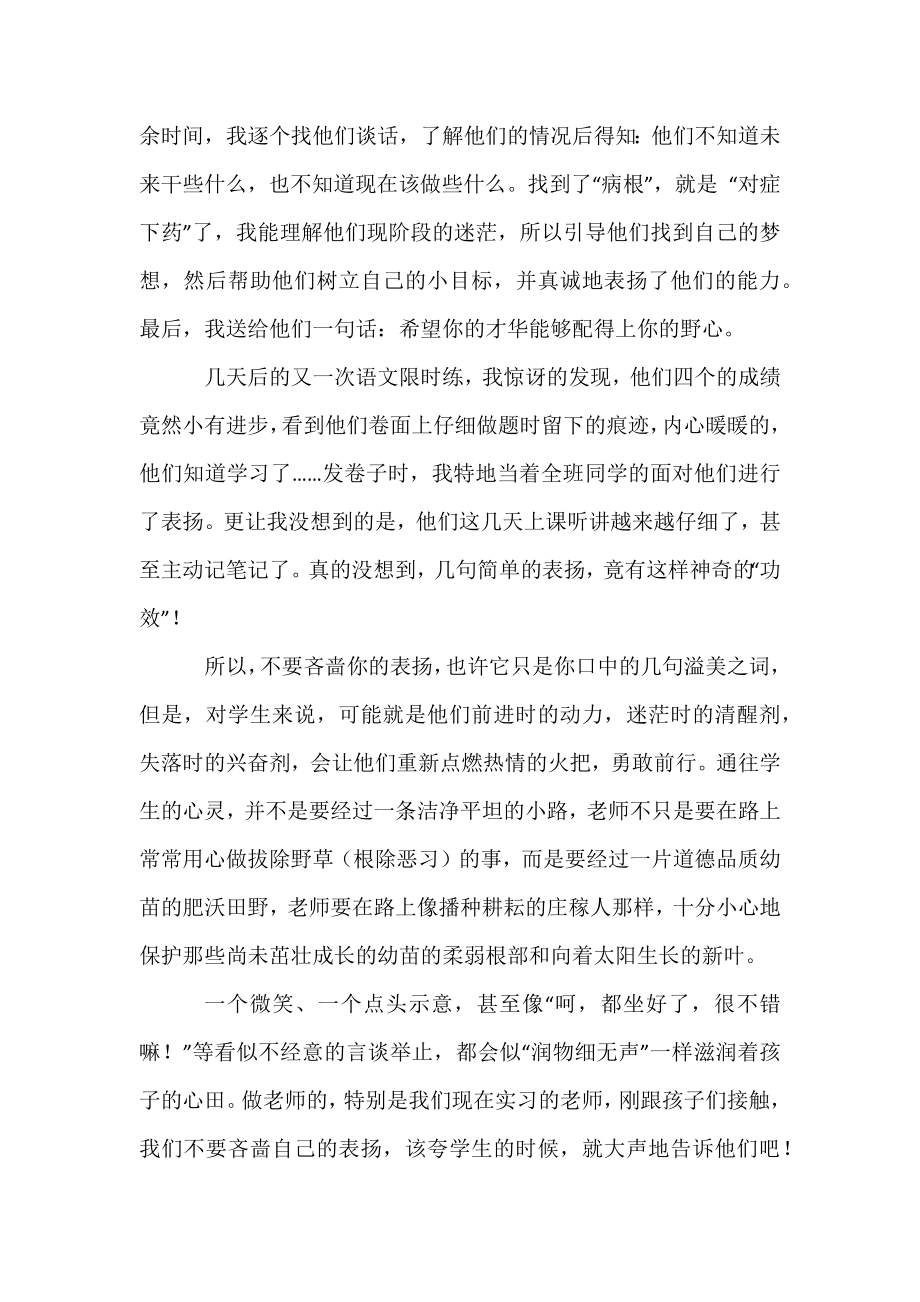 中学一级教师_中学实习教师的工作心得.docx_第2页