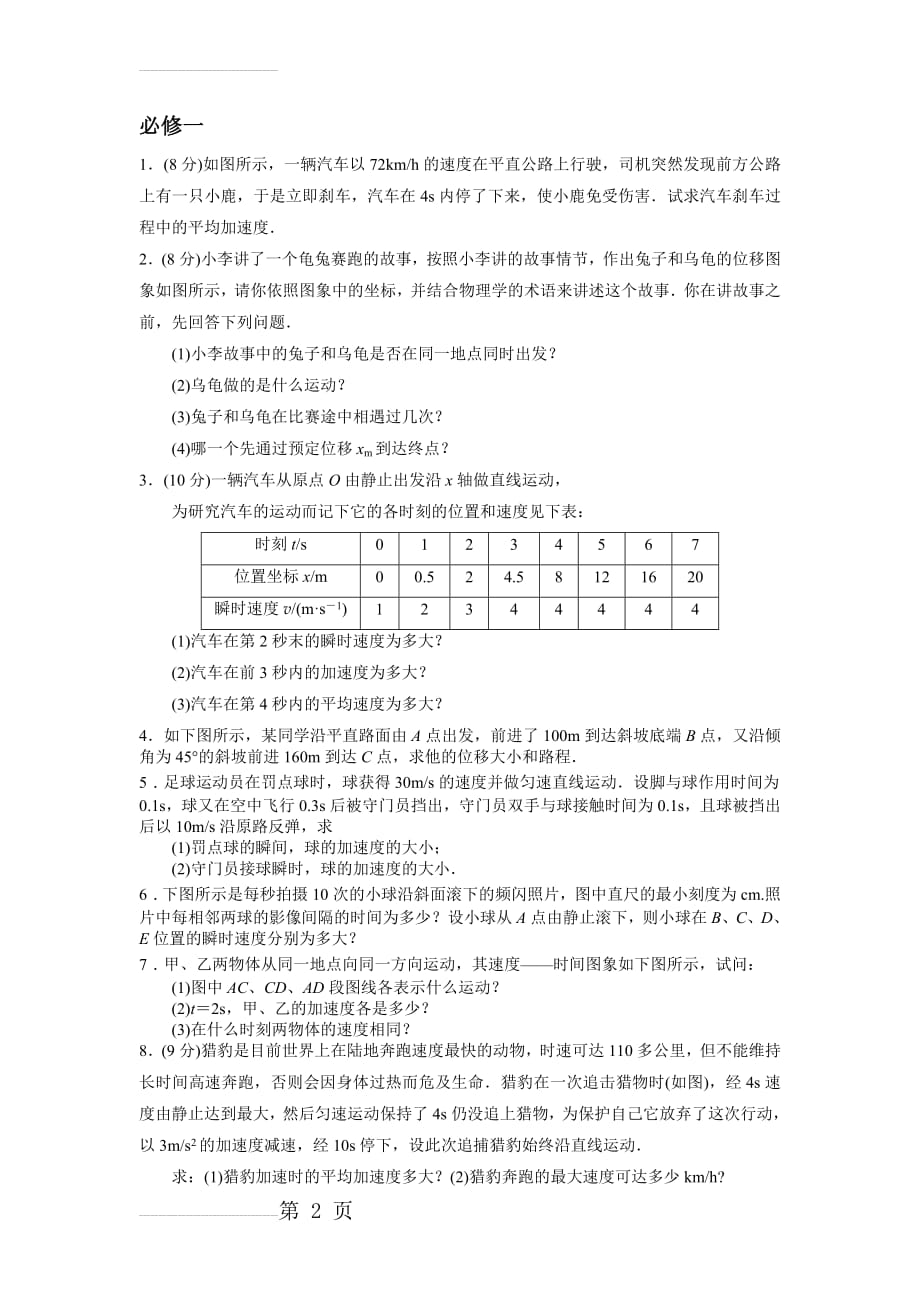 高一物理100题附答案(22页).doc_第2页