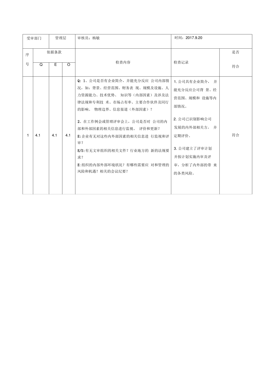 2015新版三体系内审检查表.pdf_第1页