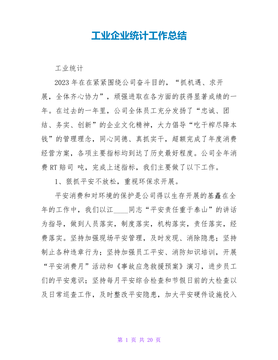 工业企业统计工作总结25510.pdf_第1页