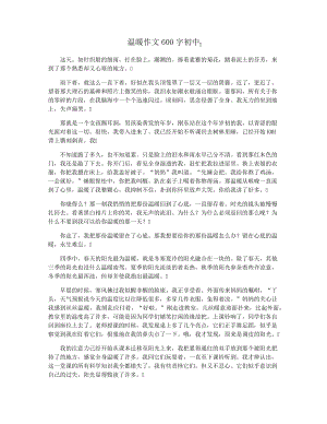 温暖作文600字初中34261.pdf