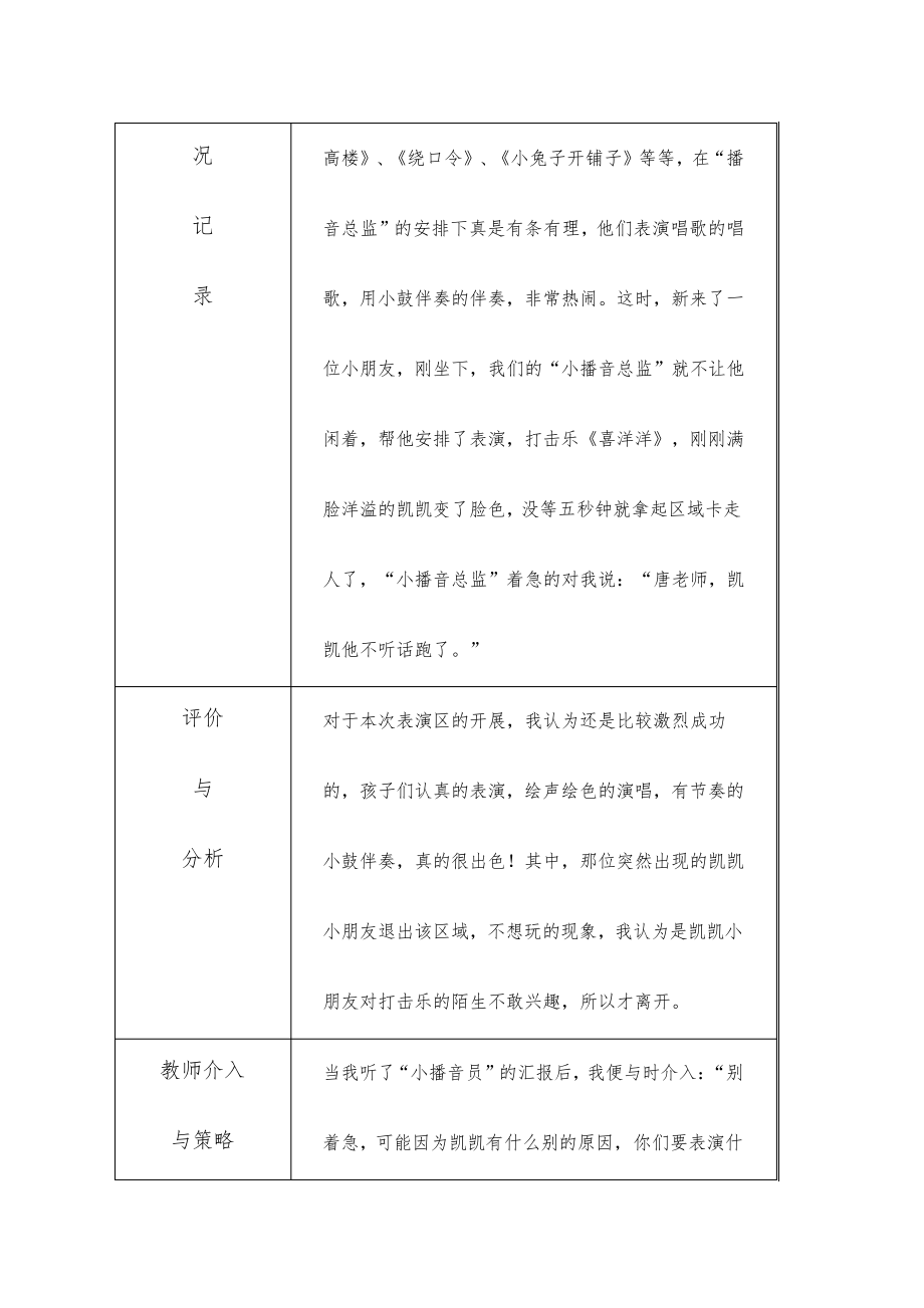 幼儿园大班班级区域活动观察记录表31552.pdf_第2页