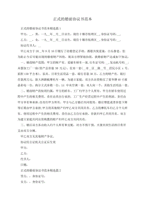 正式的婚前协议书范本14218.pdf