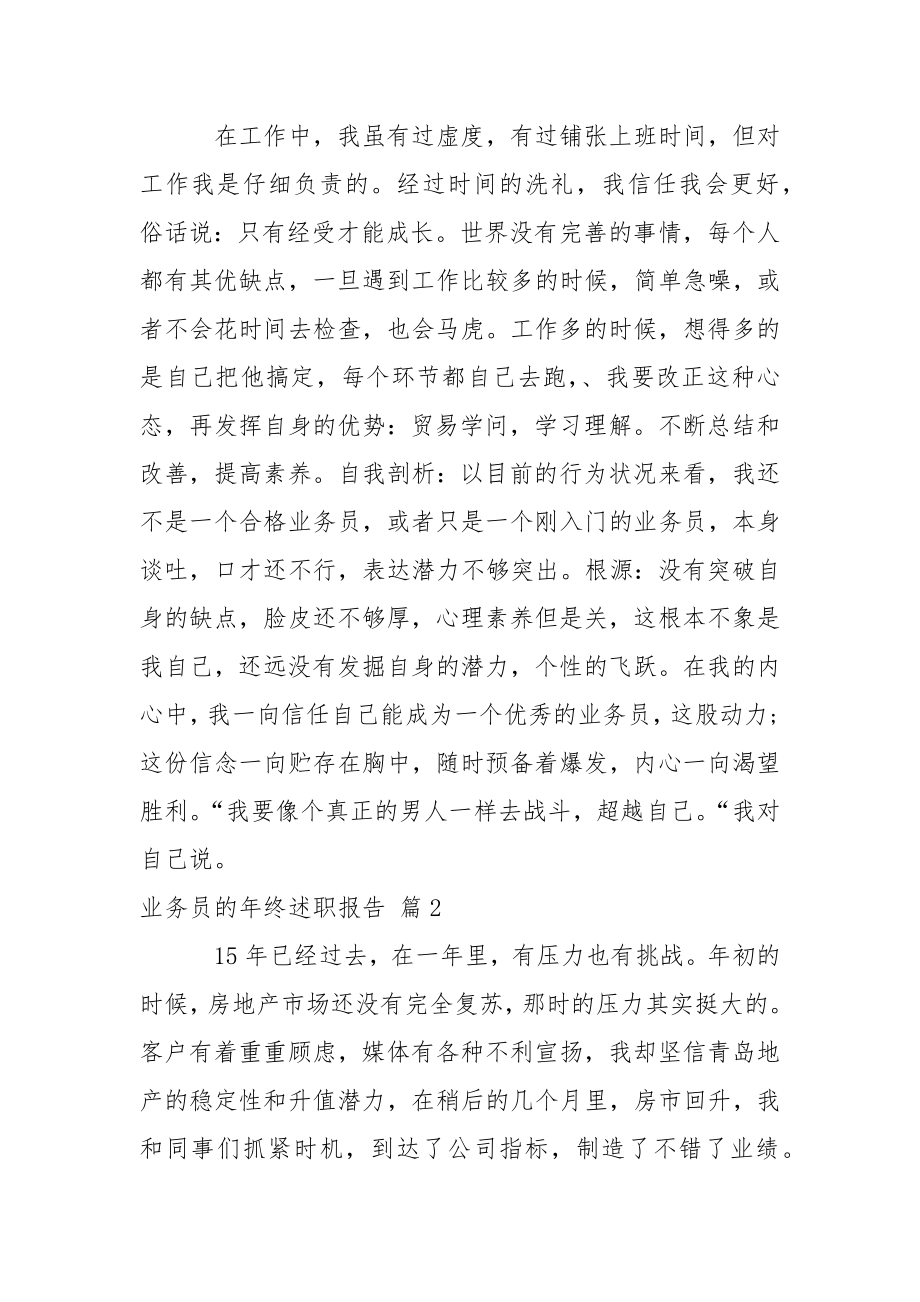 关于业务员的年终述职报告4篇.docx_第2页