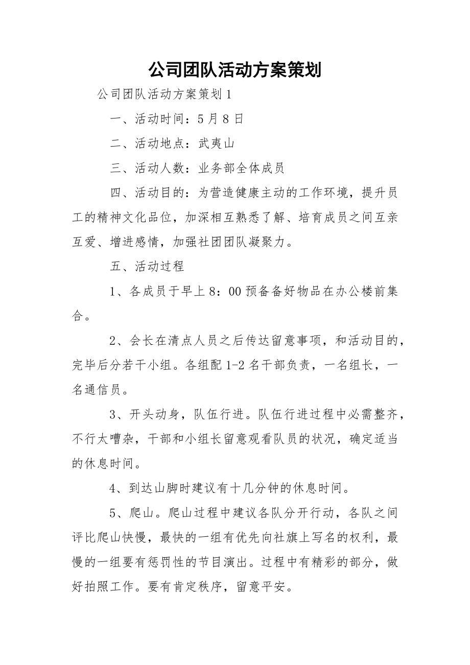 公司团队活动方案策划.docx_第1页