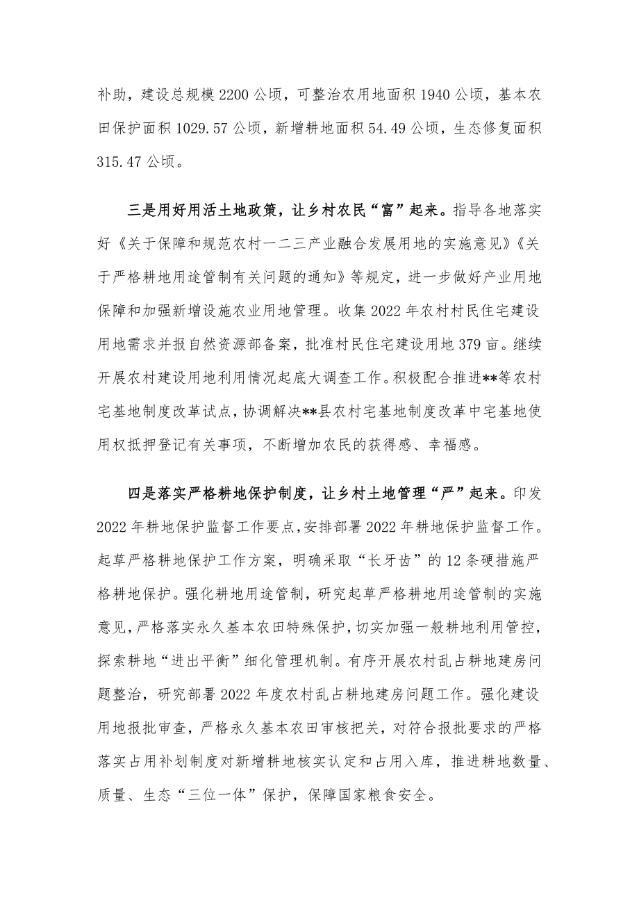 自然资源部门助力乡村振兴工作汇报材料.docx_第2页