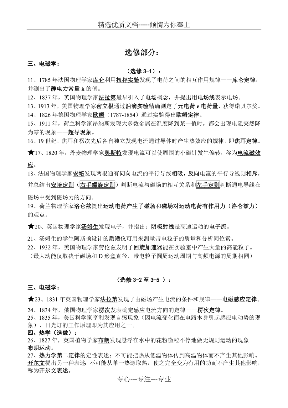 2016届高考物理学史复习专题(多资料总结)-全国卷(共12页).doc_第2页