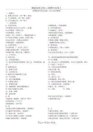 苏教版高中语文必修二文言文知识整理(共3页).docx