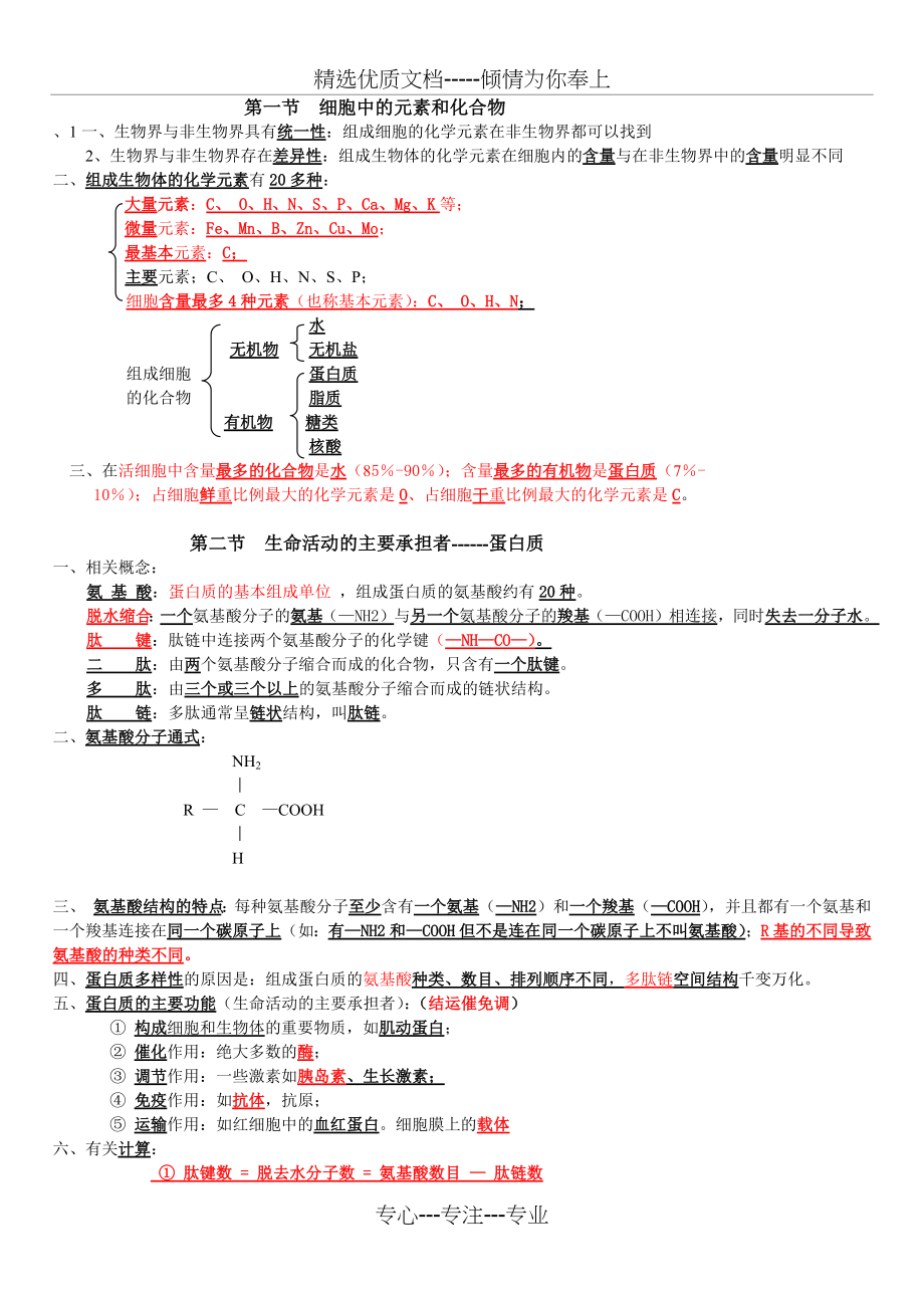 高中生物学业水平测试知识点归纳(共28页).docx_第2页