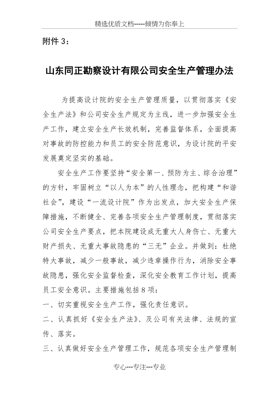 规划设计院安全生产工作计划(共2页).doc_第1页