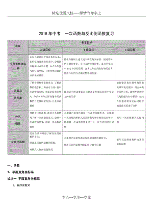 2018年中考一次函数与反比例函数复习(共46页).docx