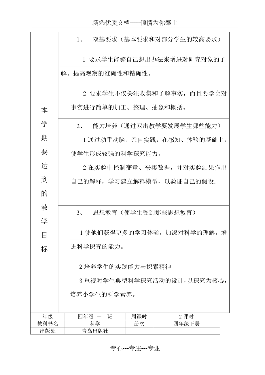 青岛版四年级下科学计划(共8页).doc_第2页