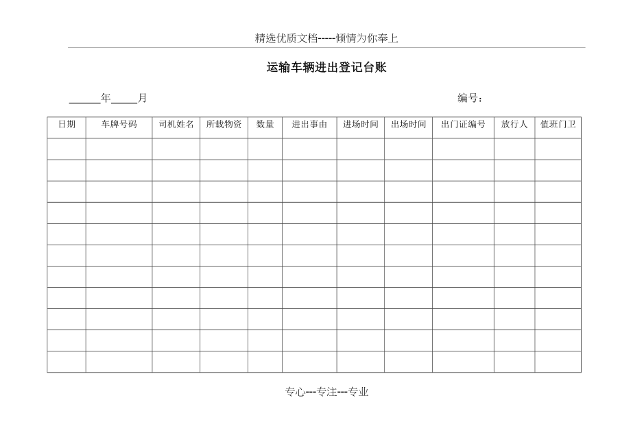 运输车辆进出场登记台账(共2页).docx_第1页