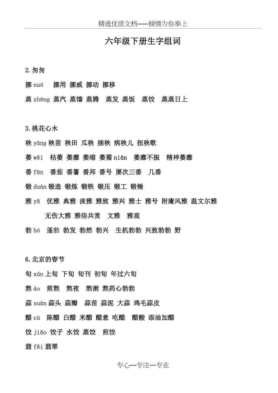 六年级下册生字组词带拼音(共5页).doc_第1页